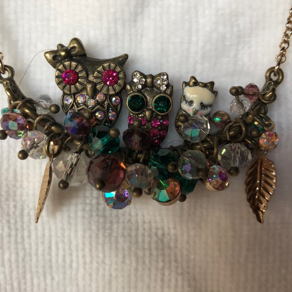 Betsey Johnson owl 🦉 family necklace